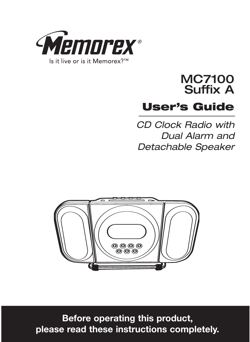 Memorex MC7100 User Manual | 22 pages