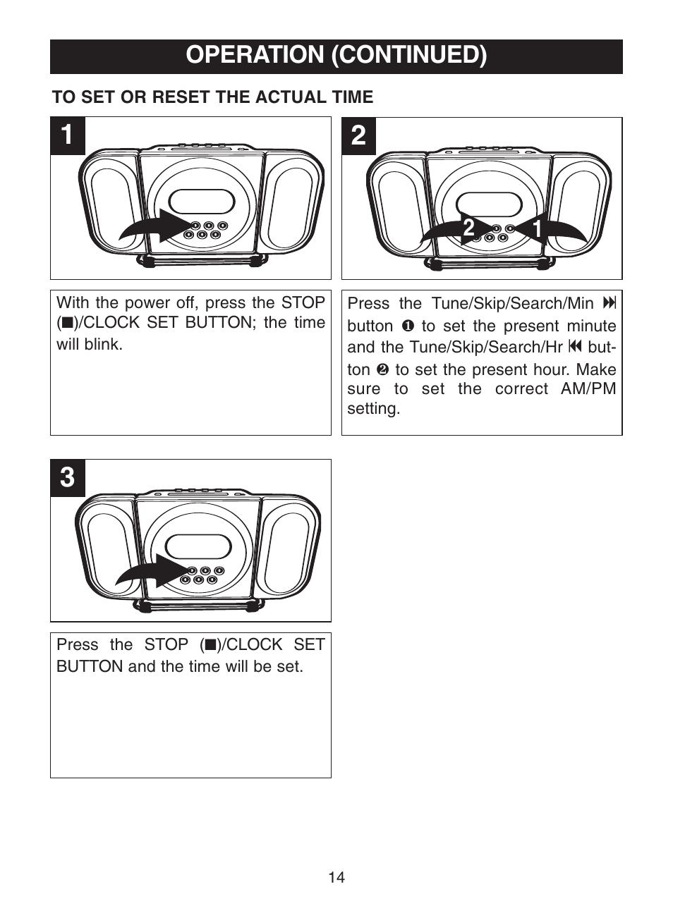Operation (continued) | Memorex MC7100 User Manual | Page 15 / 22