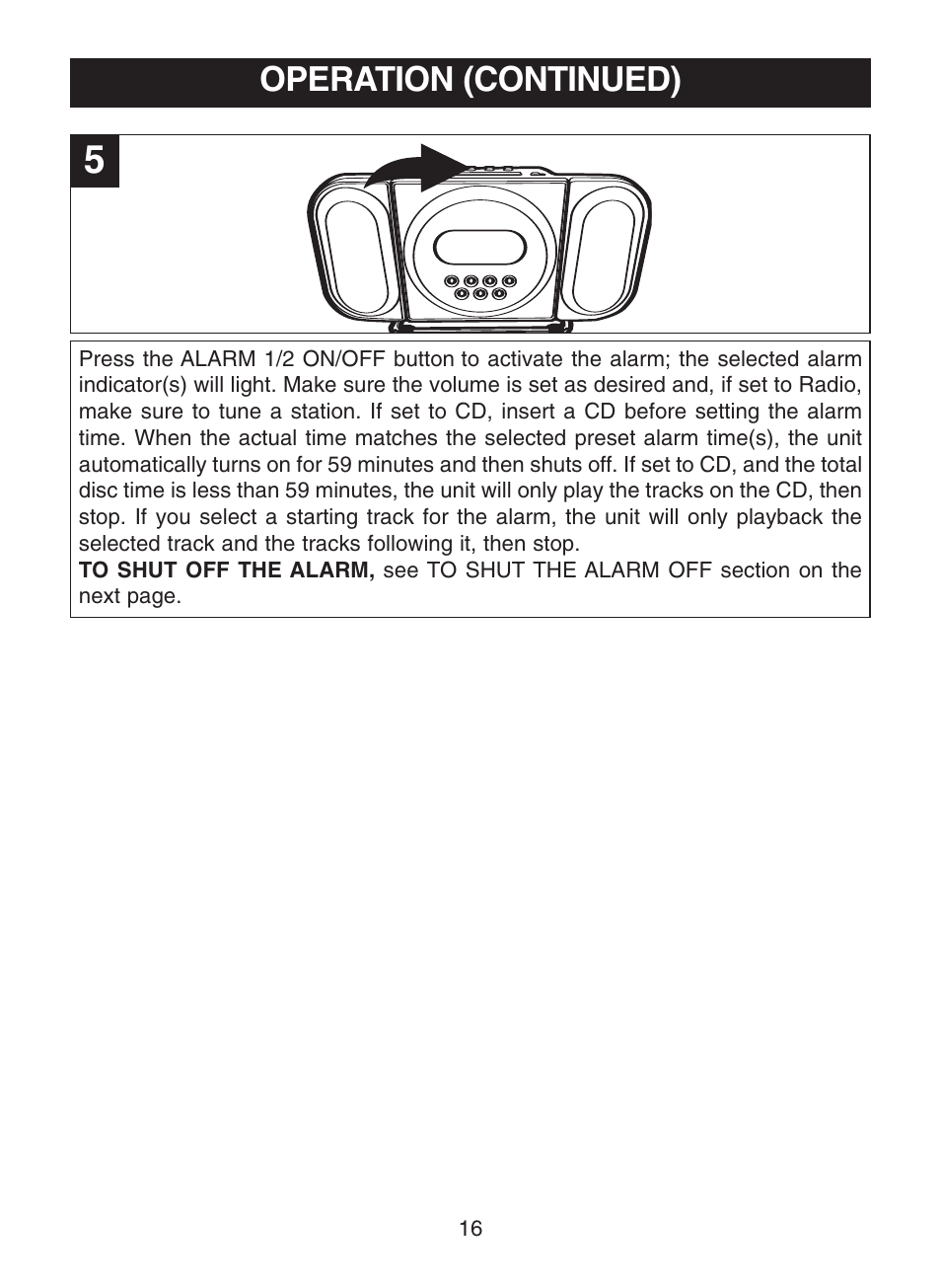 Operation (continued) | Memorex MC7100 User Manual | Page 17 / 22