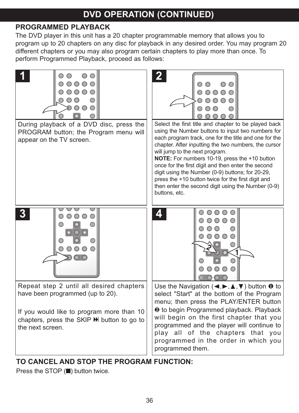 Dvd operation (continued) | Memorex MVDP1083 User Manual | Page 37 / 46