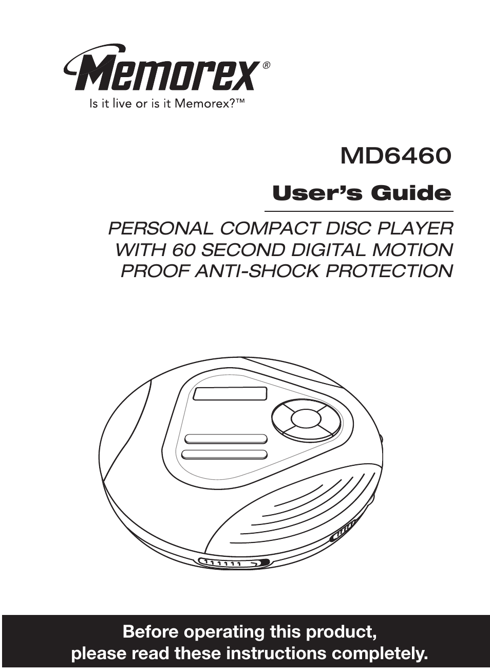 Memorex MD6460 User Manual | 34 pages