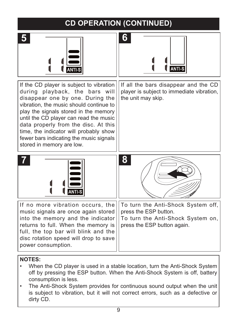 Cd operation (continued) | Memorex MD6460 User Manual | Page 10 / 34