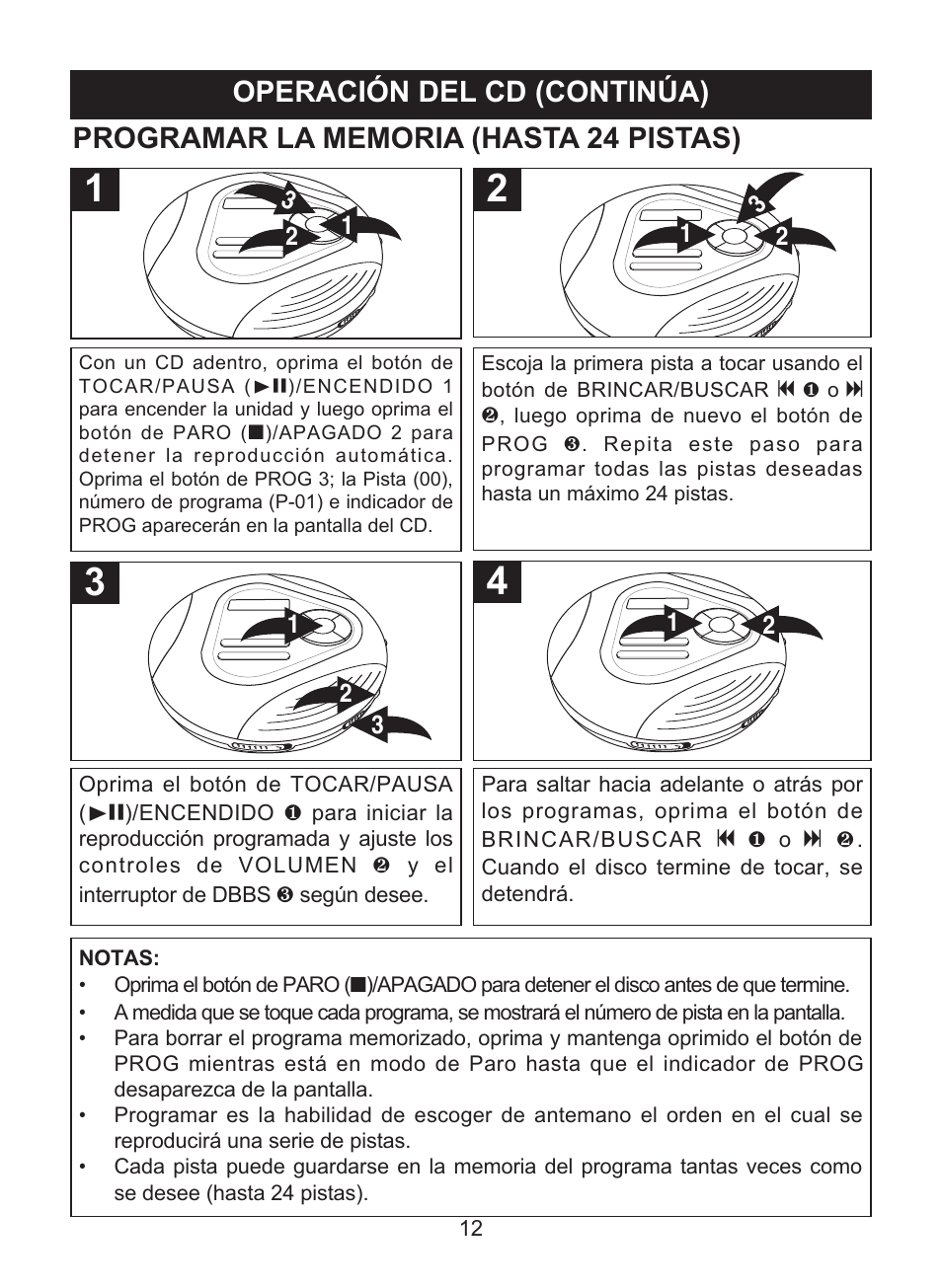 Operación del cd (continúa) | Memorex MD6460 User Manual | Page 30 / 34