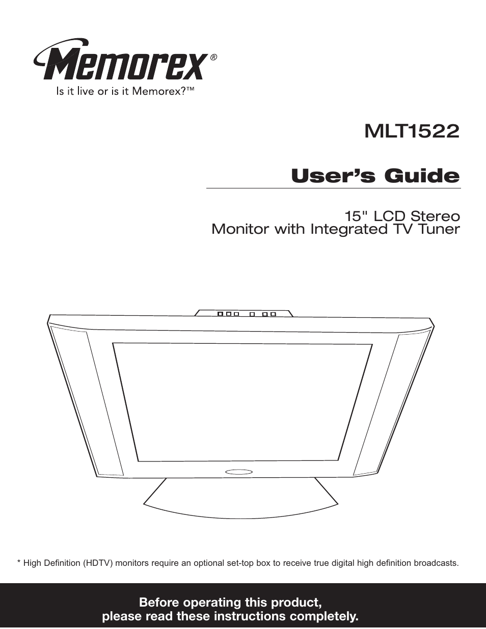 Memorex MLT1522 User Manual | 34 pages