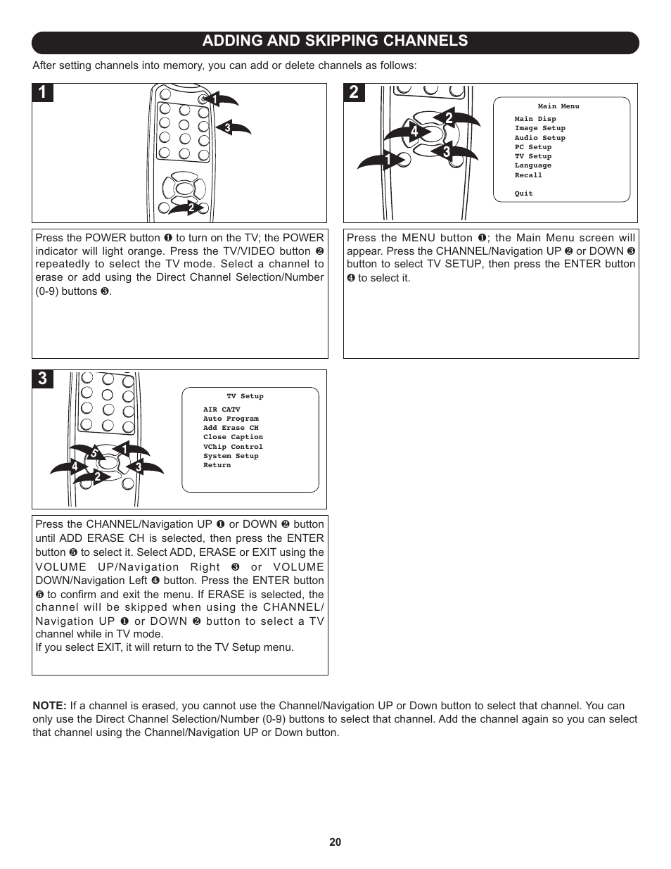 Adding and skipping channels | Memorex MLT1522 User Manual | Page 21 / 34