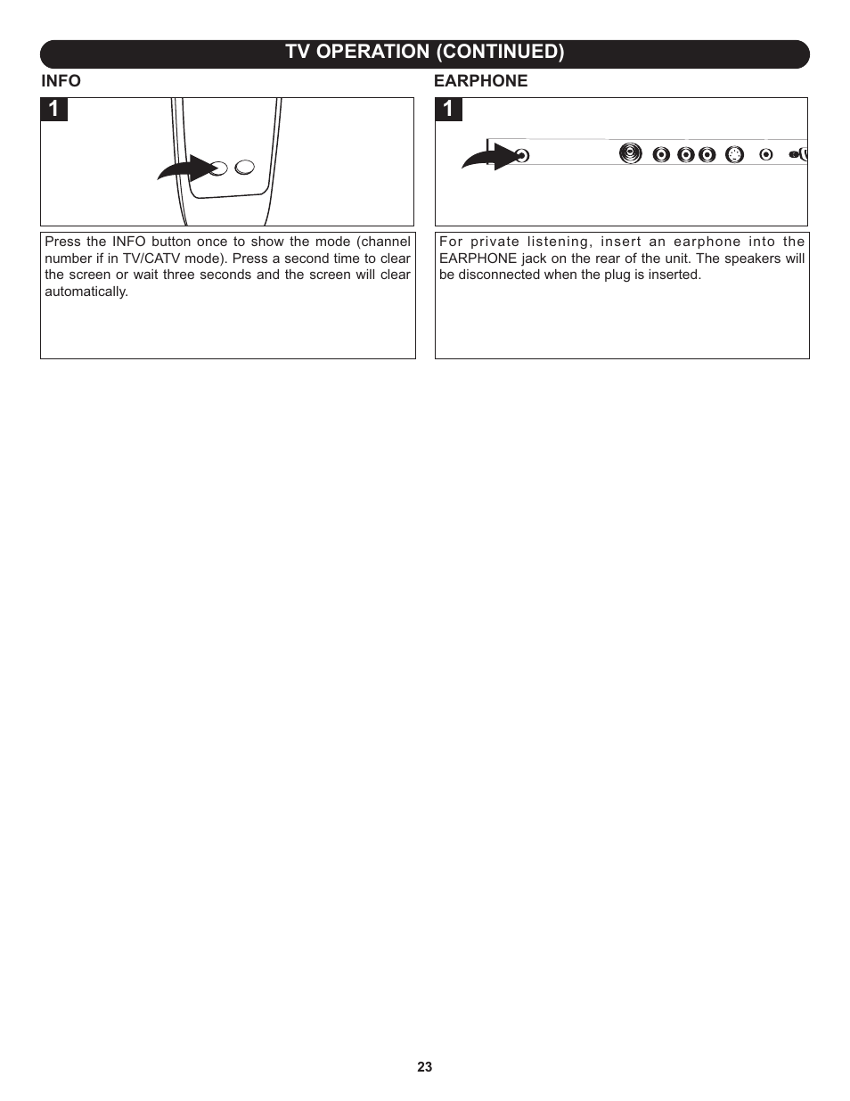 Tv operation (continued) | Memorex MLT1522 User Manual | Page 24 / 34