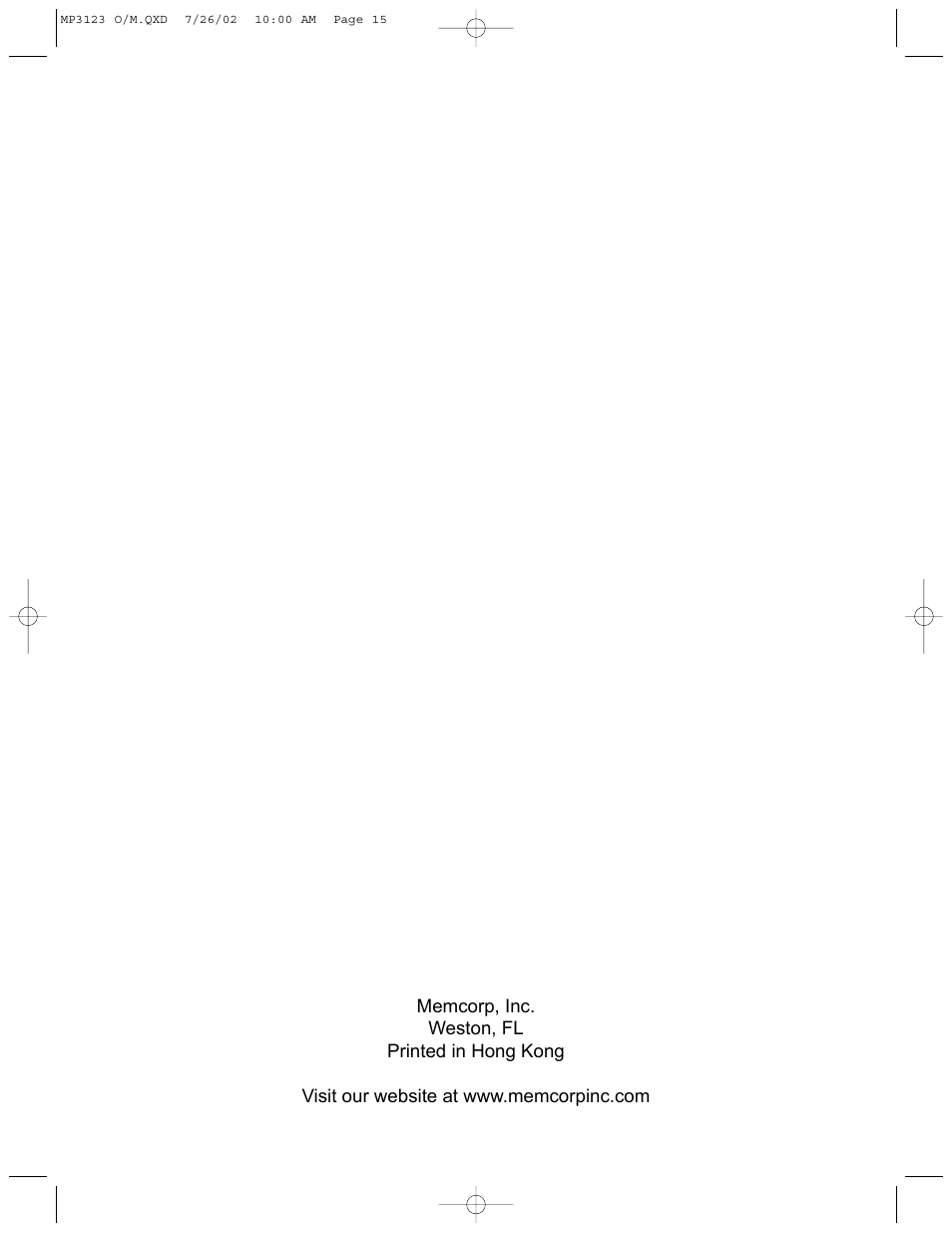 Memorex MP3123 User Manual | Page 16 / 16