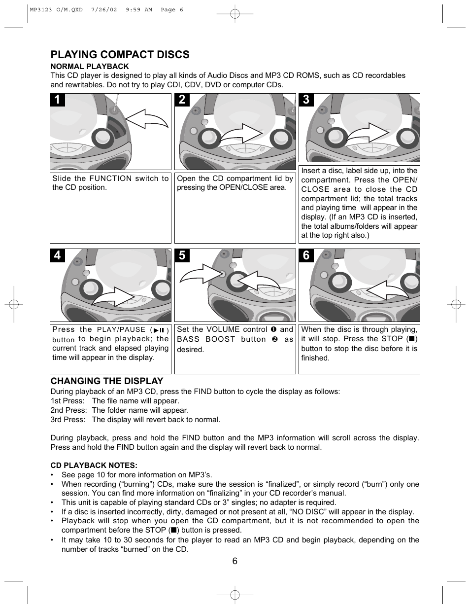 Memorex MP3123 User Manual | Page 7 / 16