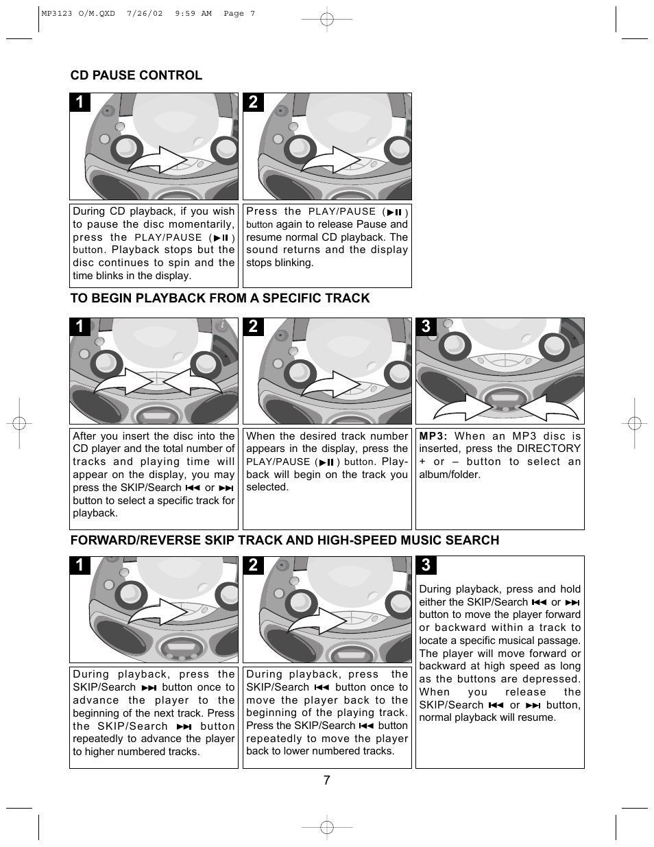Memorex MP3123 User Manual | Page 8 / 16