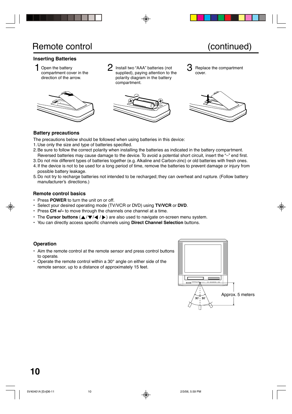 Remote control (continued) | Memorex MVDT2002A User Manual | Page 10 / 65