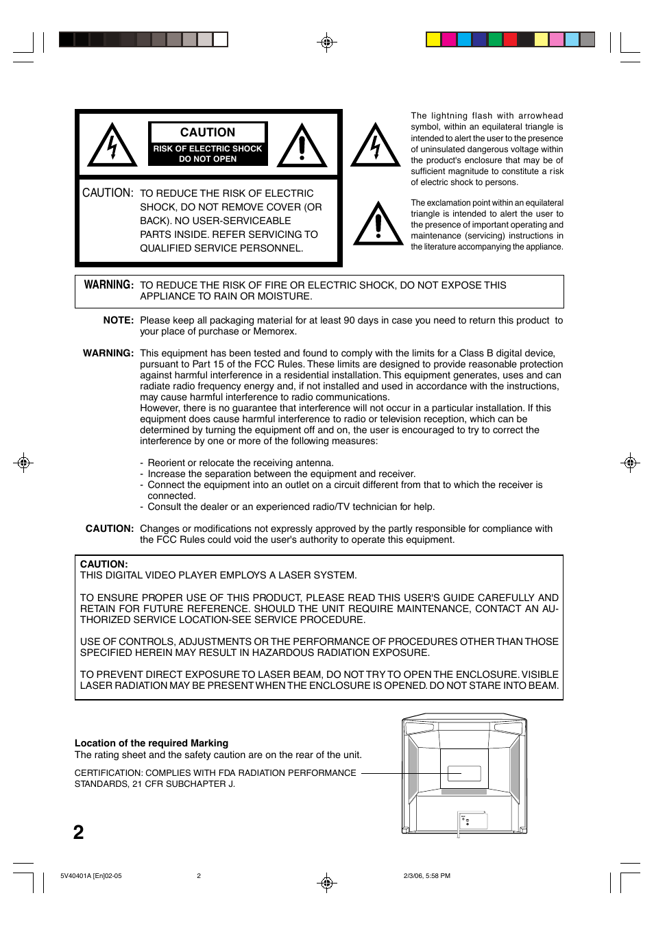 Memorex MVDT2002A User Manual | Page 2 / 65