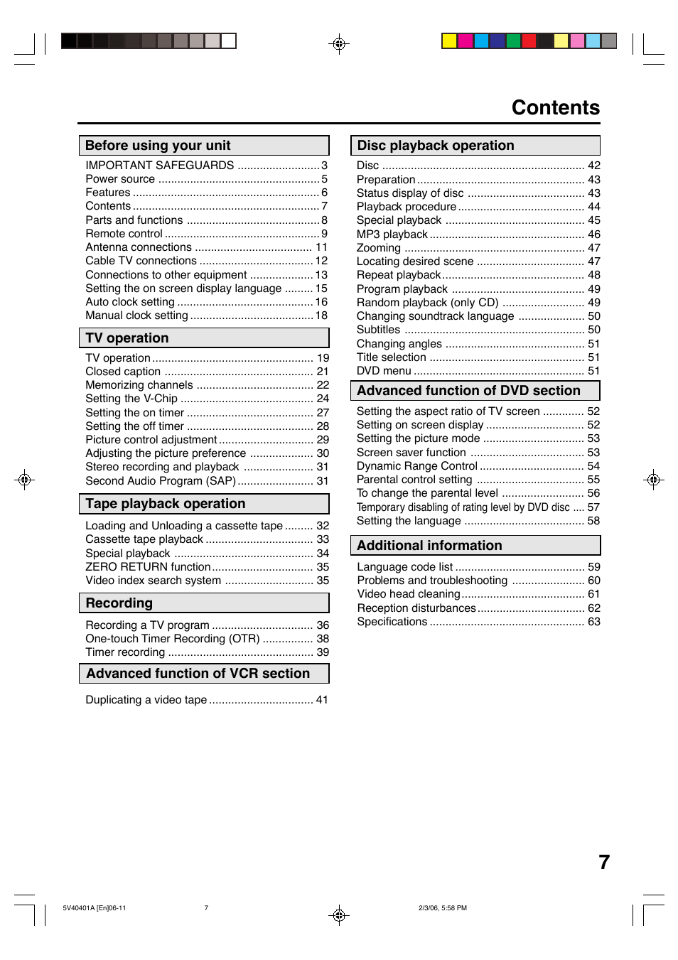 7contents | Memorex MVDT2002A User Manual | Page 7 / 65