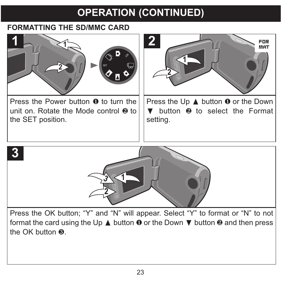 Operation (continued) | Memorex MCC215 User Manual | Page 24 / 48