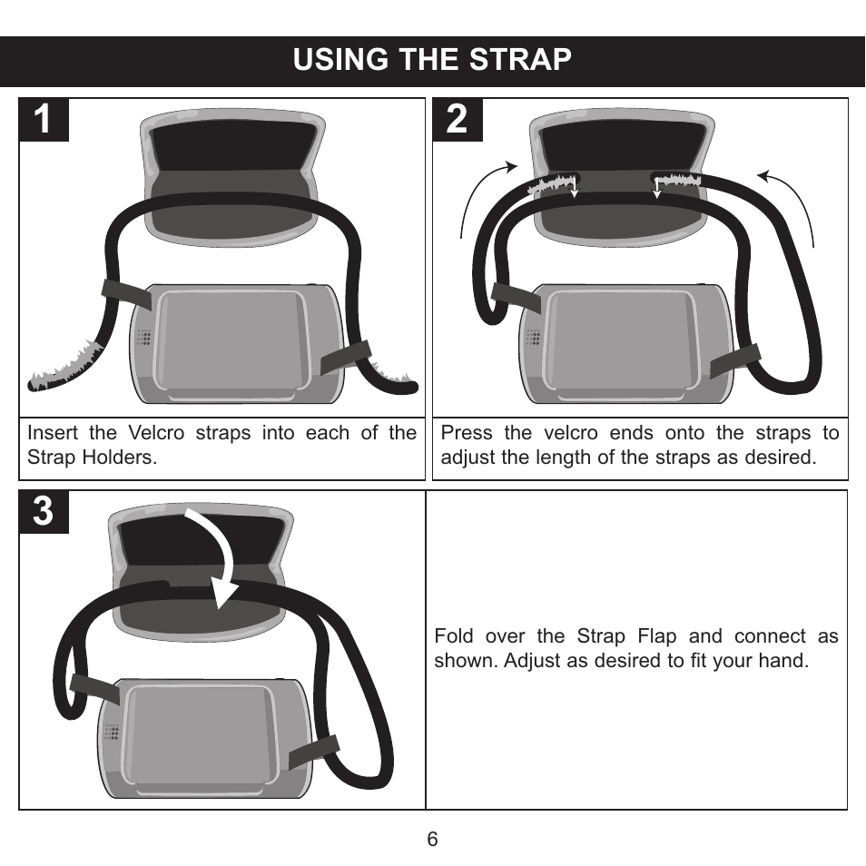 Using the strap | Memorex MCC215 User Manual | Page 7 / 48