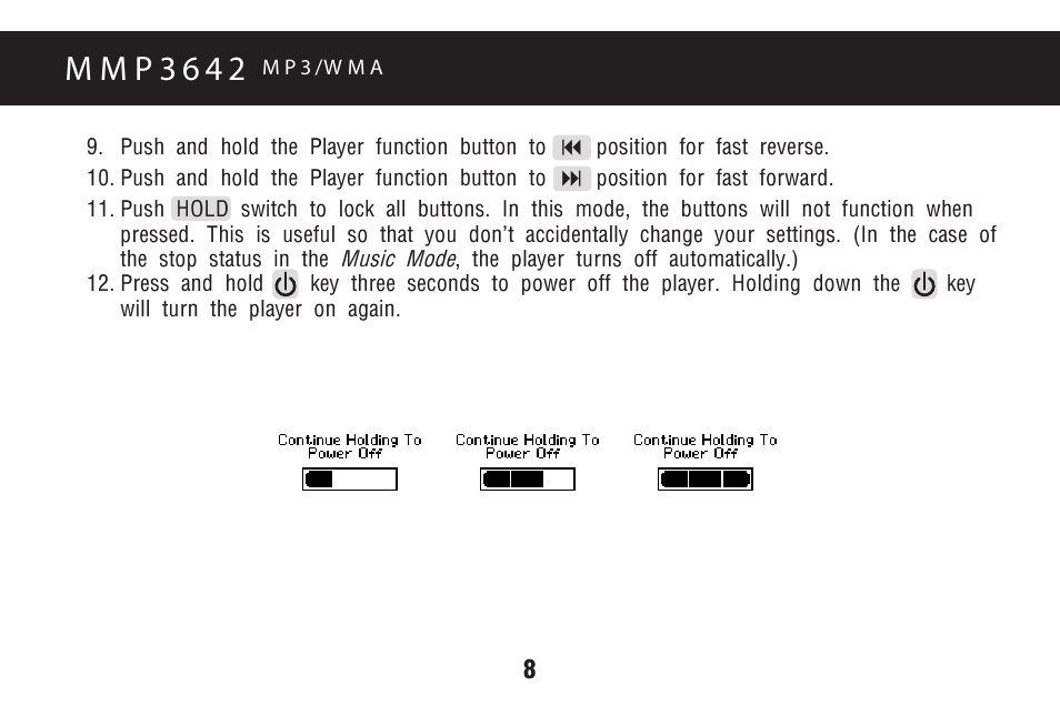 M m p 3 6 4 2 | Memorex MMP3642 User Manual | Page 11 / 25