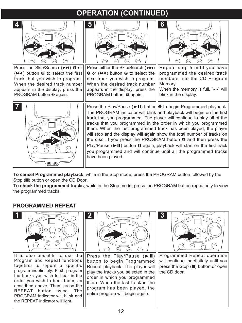 7operation (continued) | Memorex MKS8506 User Manual | Page 13 / 18