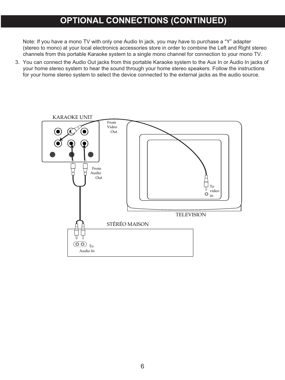 Optional connections (continued) | Memorex MKS8506 User Manual | Page 7 / 18