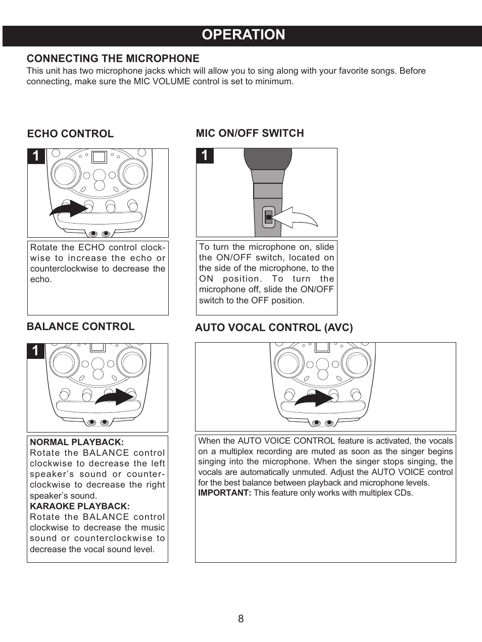 Operation | Memorex MKS8506 User Manual | Page 9 / 18