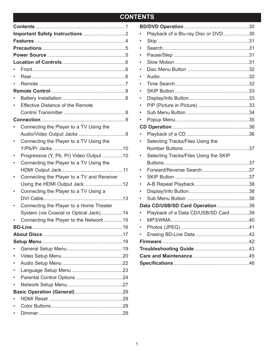 Memorex MVBD2520 User Manual | Page 2 / 47