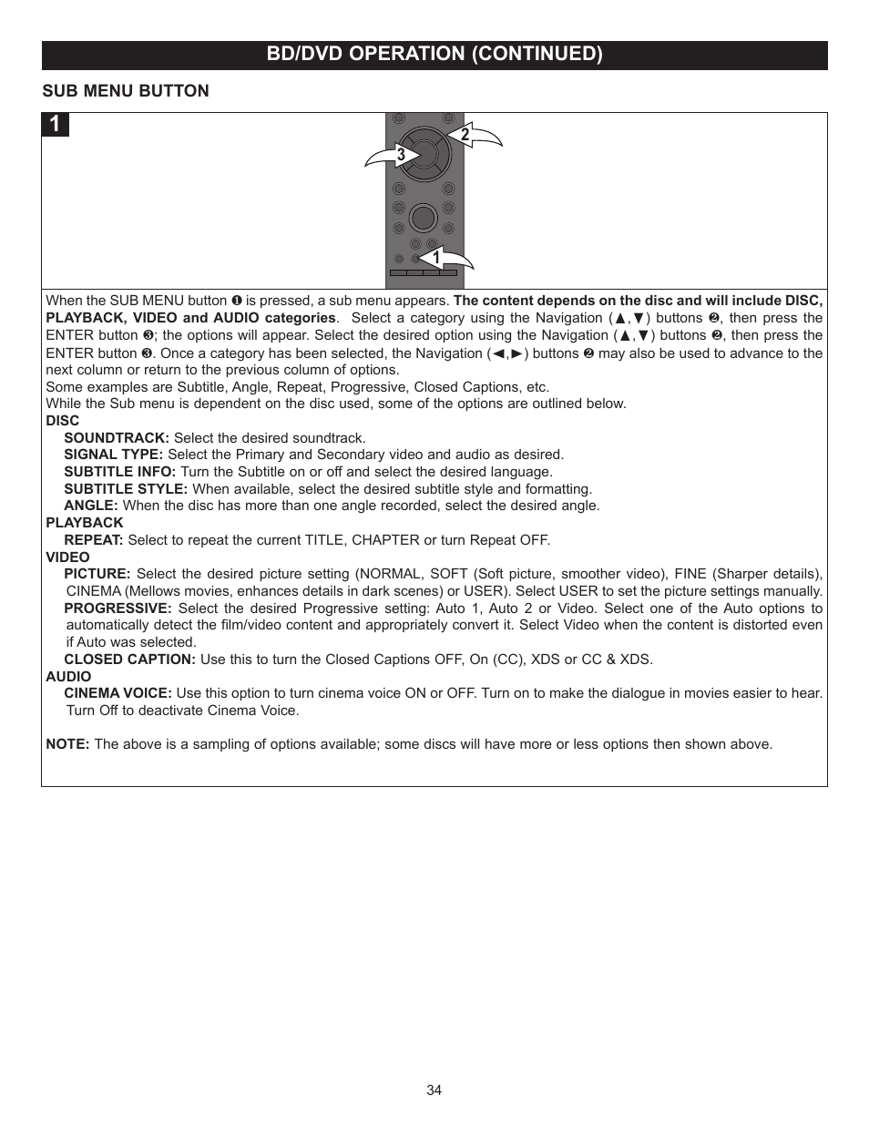 Bd/dvd operation (continued) | Memorex MVBD2520 User Manual | Page 35 / 47