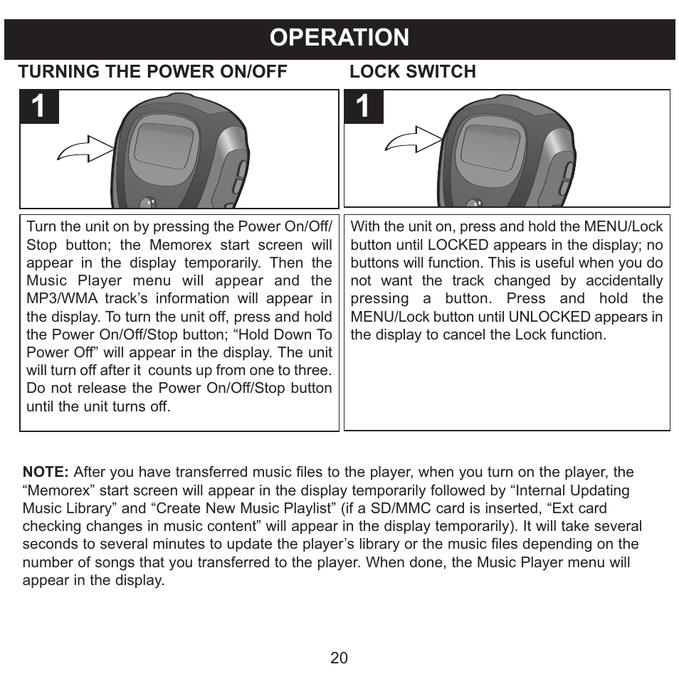 Operation | Memorex 8564 User Manual | Page 21 / 42
