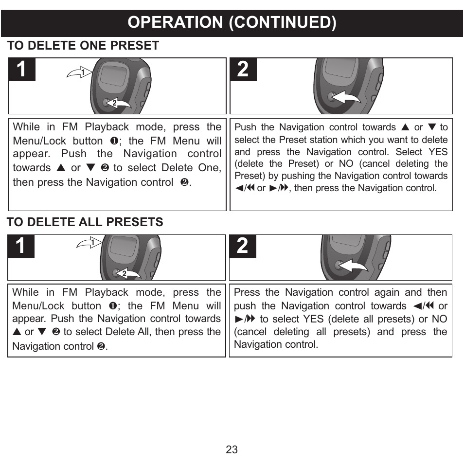 Operation (continued) | Memorex 8564 User Manual | Page 24 / 42