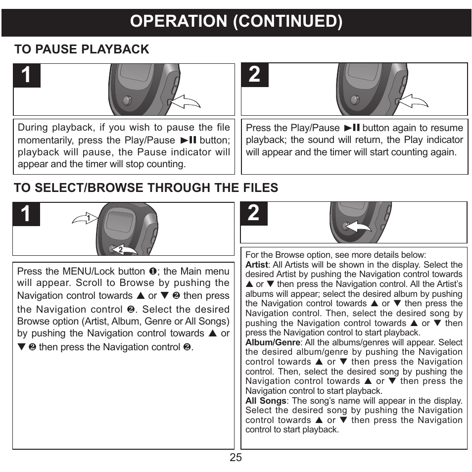 Operation (continued) | Memorex 8564 User Manual | Page 26 / 42