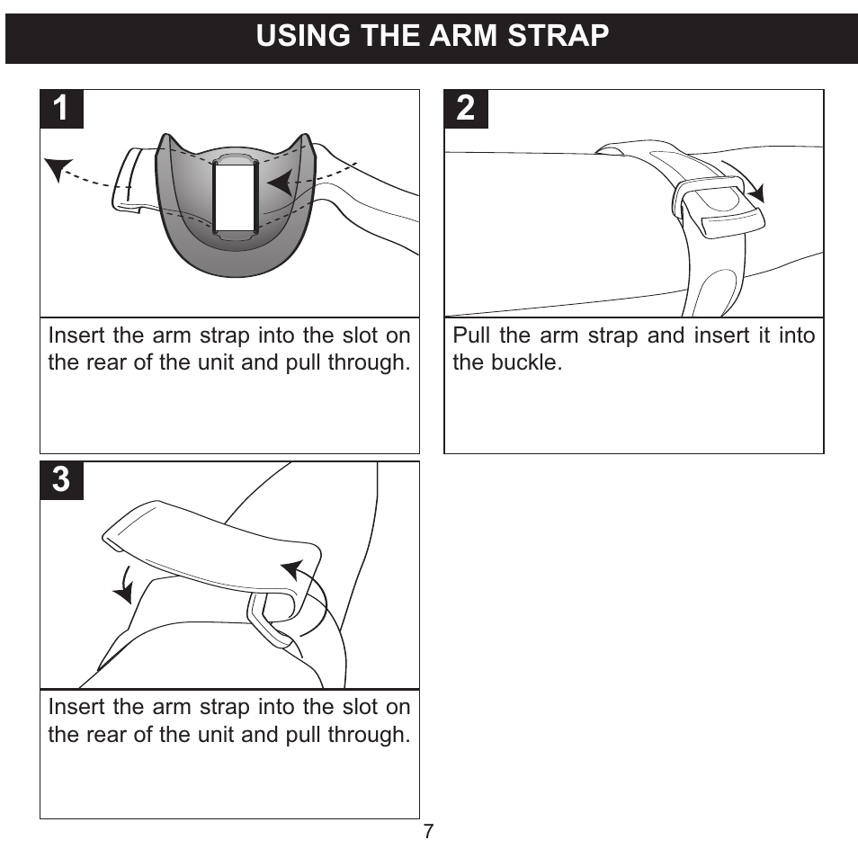 Using the arm strap | Memorex 8564 User Manual | Page 8 / 42