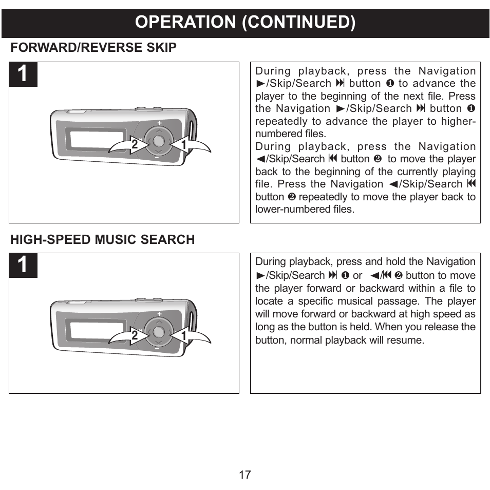 Operation (continued) | Memorex MMP3780 User Manual | Page 18 / 74