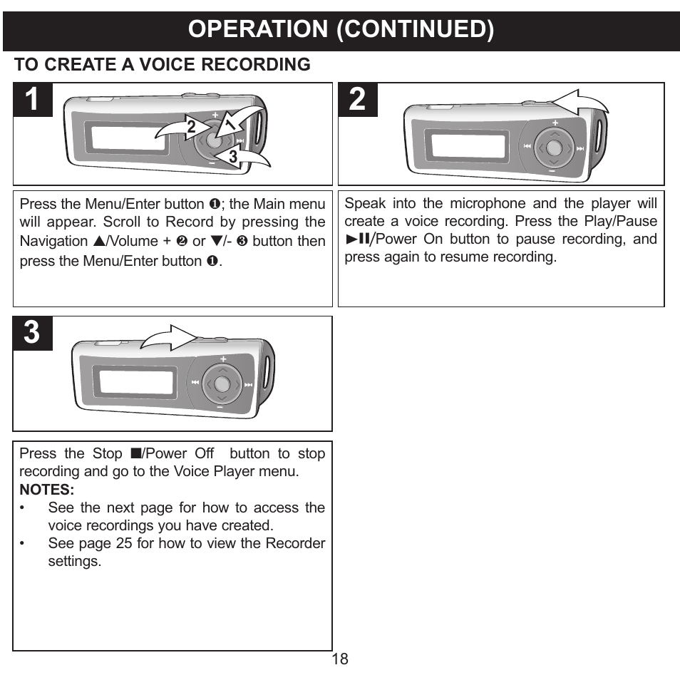 Operation (continued) | Memorex MMP3780 User Manual | Page 19 / 74