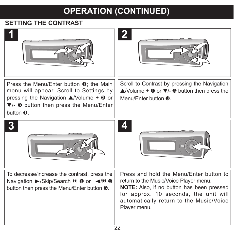 Operation (continued) | Memorex MMP3780 User Manual | Page 23 / 74