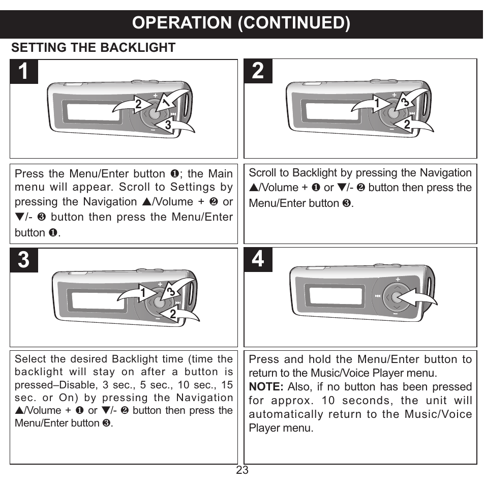 Operation (continued) | Memorex MMP3780 User Manual | Page 24 / 74