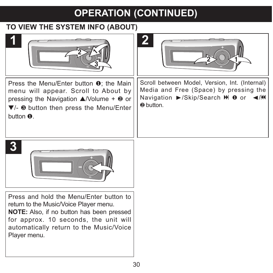 Operation (continued) | Memorex MMP3780 User Manual | Page 31 / 74