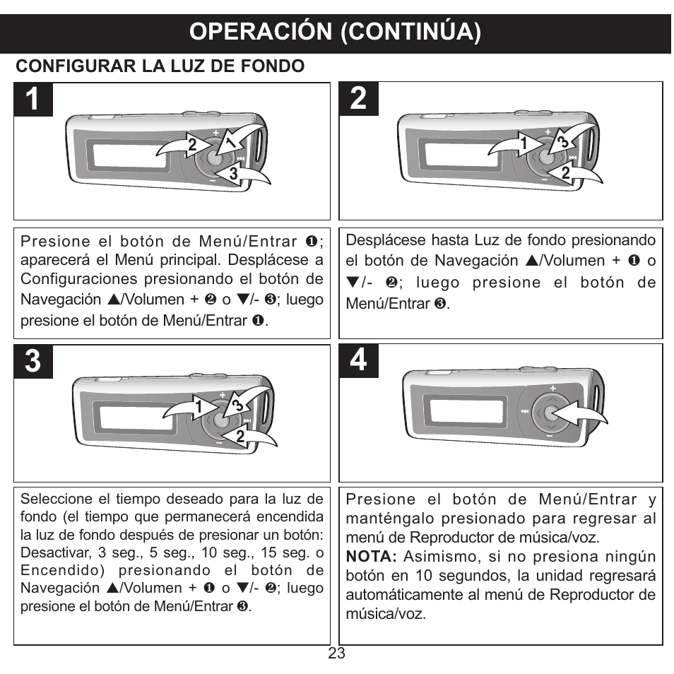 Operación (continúa) | Memorex MMP3780 User Manual | Page 60 / 74
