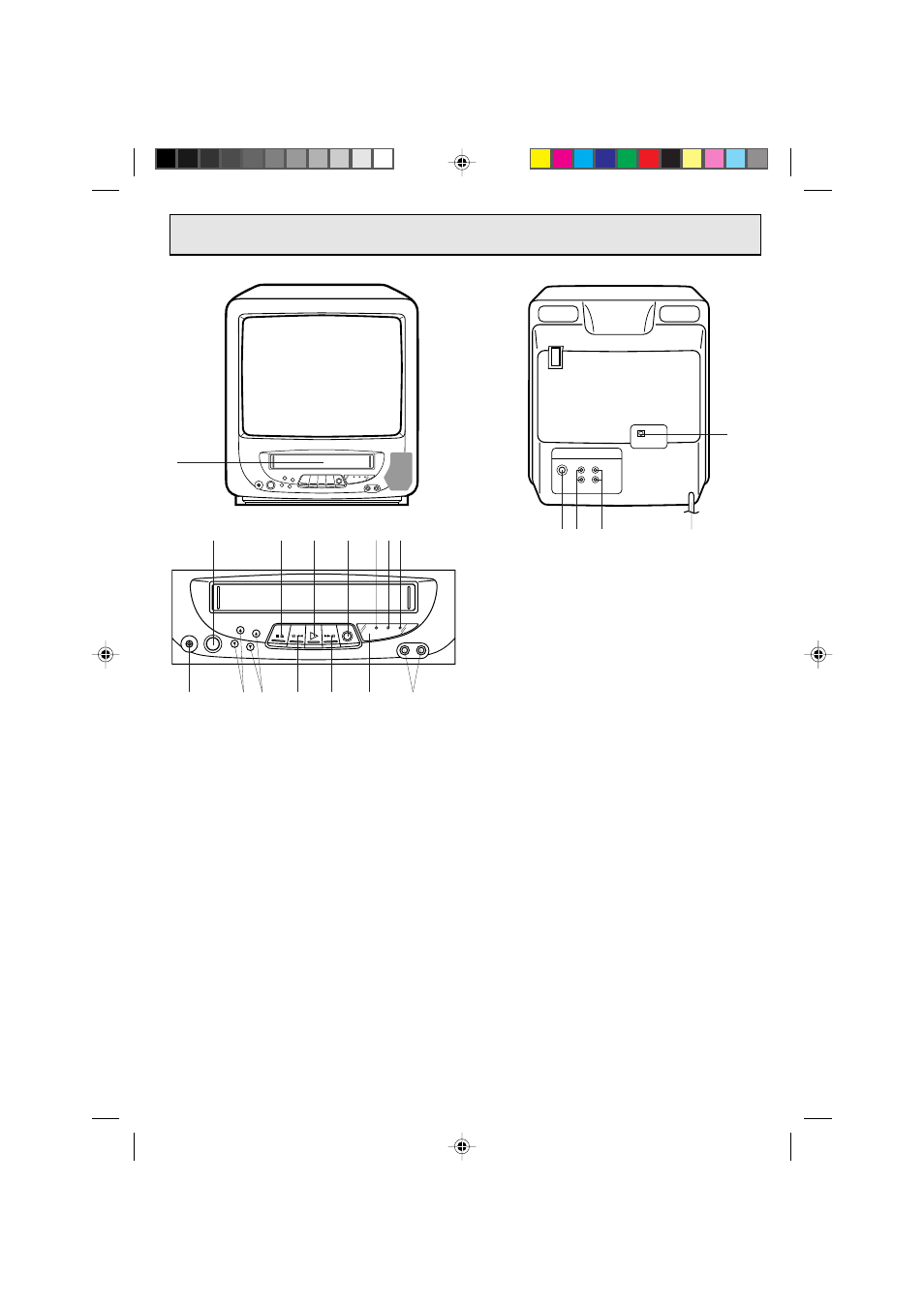 Location of controls, Rear front, Description of controls | Memorex MVT2139 User Manual | Page 8 / 29