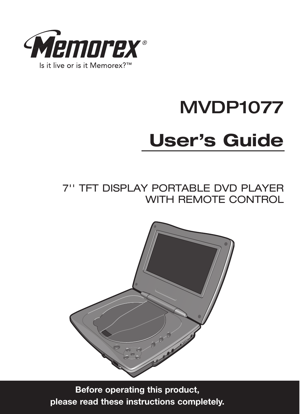 Memorex MVDP1077 User Manual | 41 pages