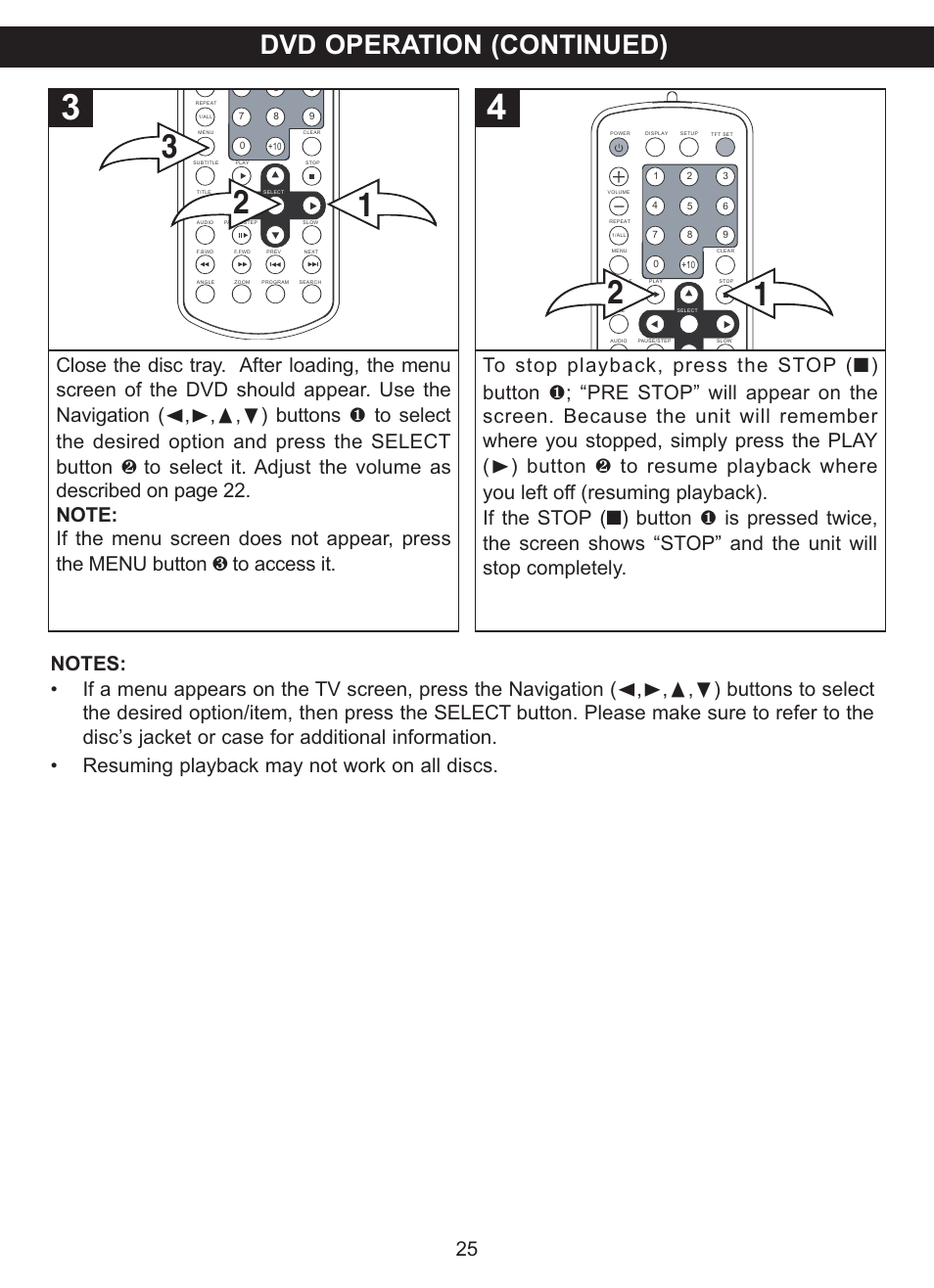 Dvd operation (continued) | Memorex MVDP1077 User Manual | Page 26 / 41