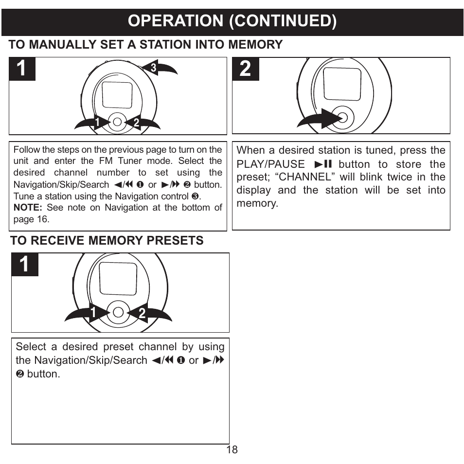 Operation (continued) | Memorex MMP8570 User Manual | Page 19 / 34