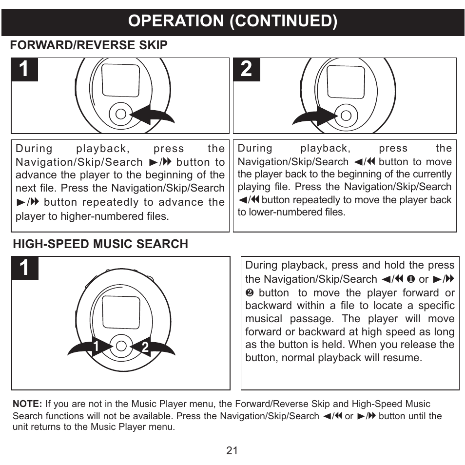 Operation (continued) | Memorex MMP8570 User Manual | Page 22 / 34