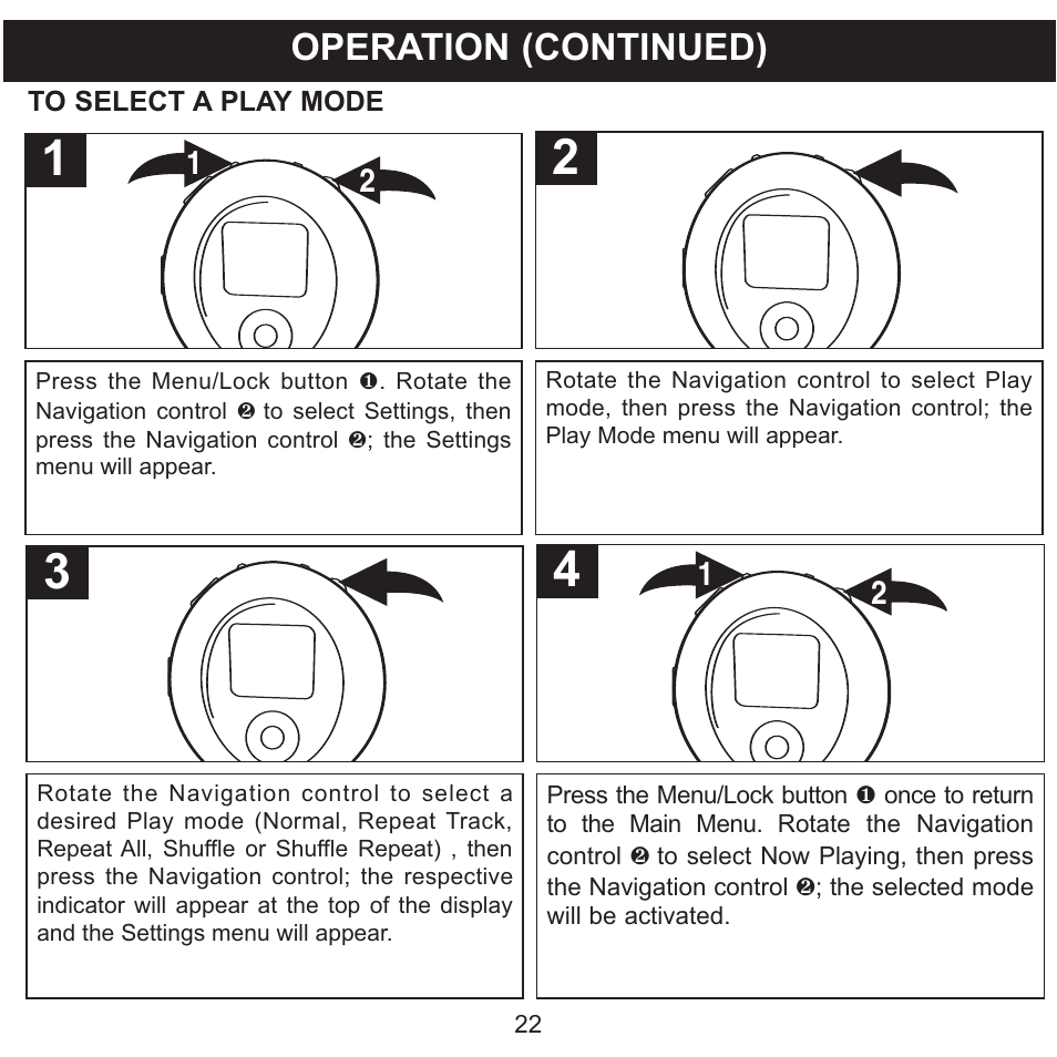 Operation (continued) | Memorex MMP8570 User Manual | Page 23 / 34
