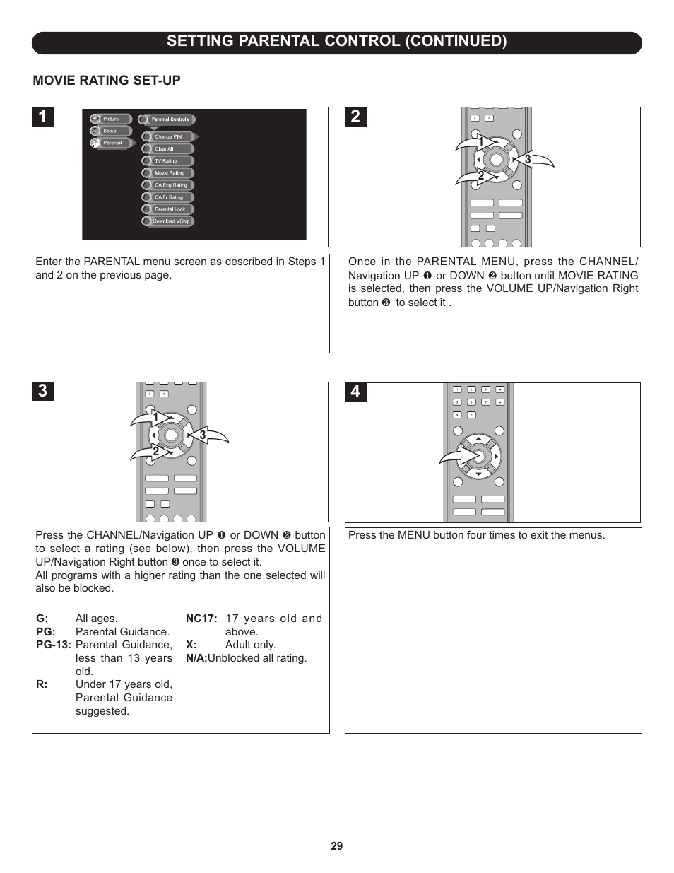 Setting parental control (continued) | Memorex MLT1912 User Manual | Page 30 / 82