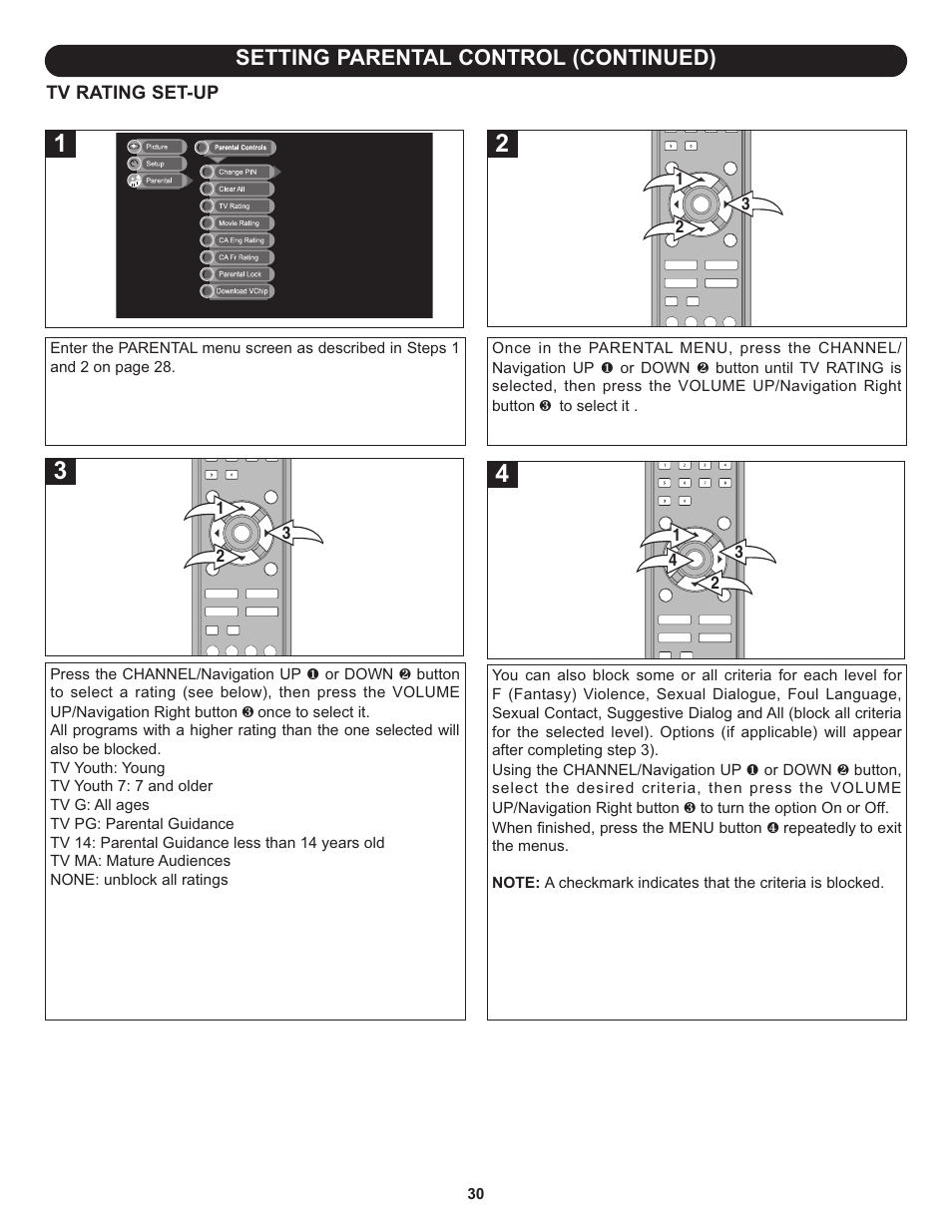 Setting parental control (continued) | Memorex MLT1912 User Manual | Page 31 / 82