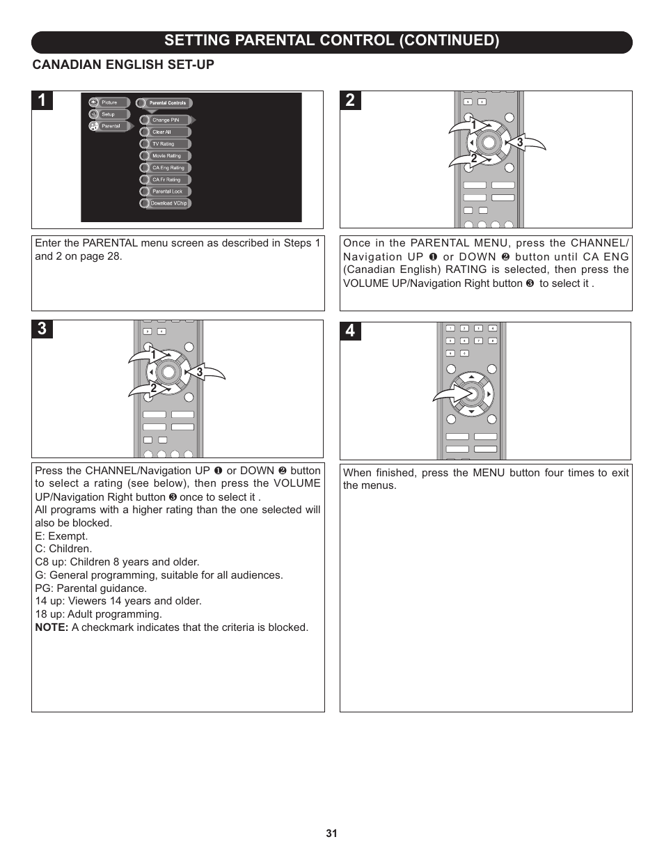 Setting parental control (continued) | Memorex MLT1912 User Manual | Page 32 / 82