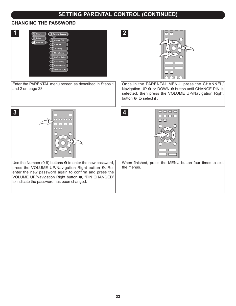 Setting parental control (continued) | Memorex MLT1912 User Manual | Page 34 / 82