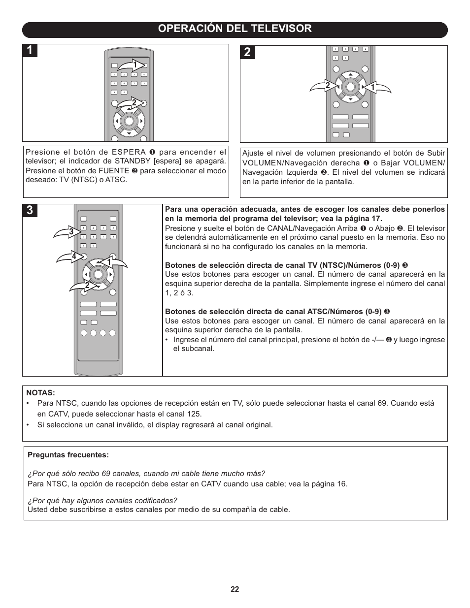 Operación del televisor | Memorex MLT1912 User Manual | Page 63 / 82