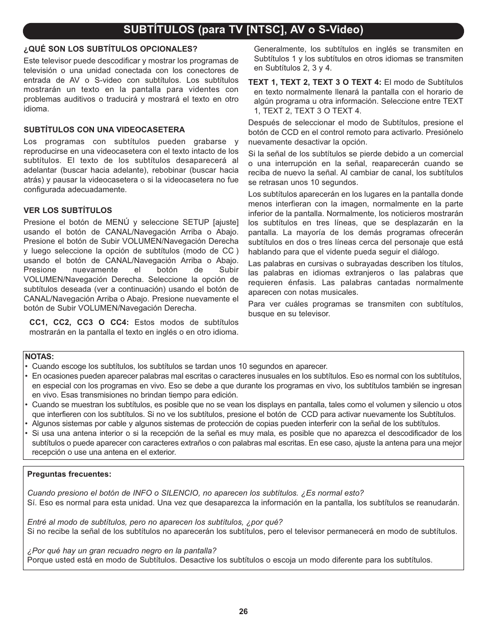 Subtítulos (para tv [ntsc], av o s-video) | Memorex MLT1912 User Manual | Page 67 / 82