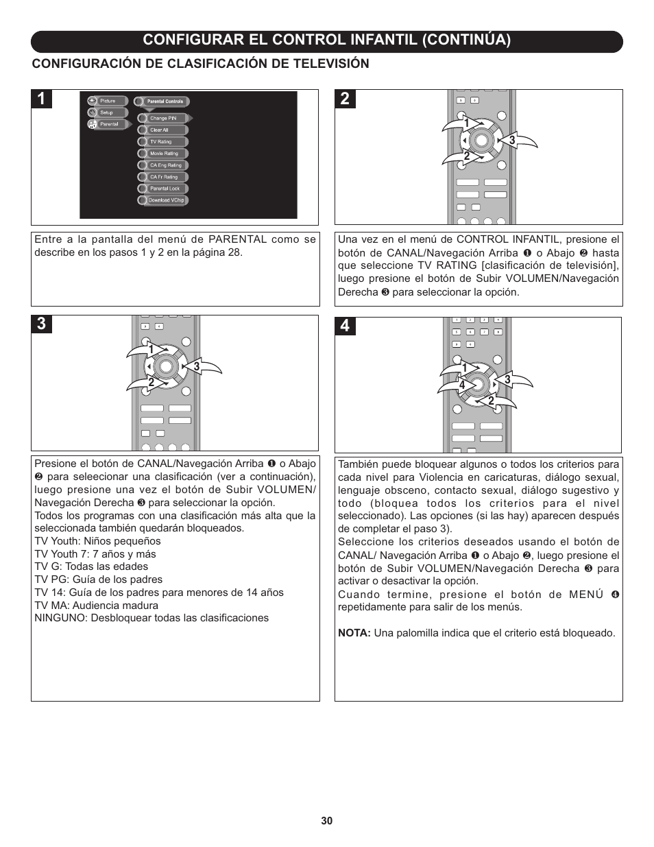 Configurar el control infantil (continúa) | Memorex MLT1912 User Manual | Page 71 / 82