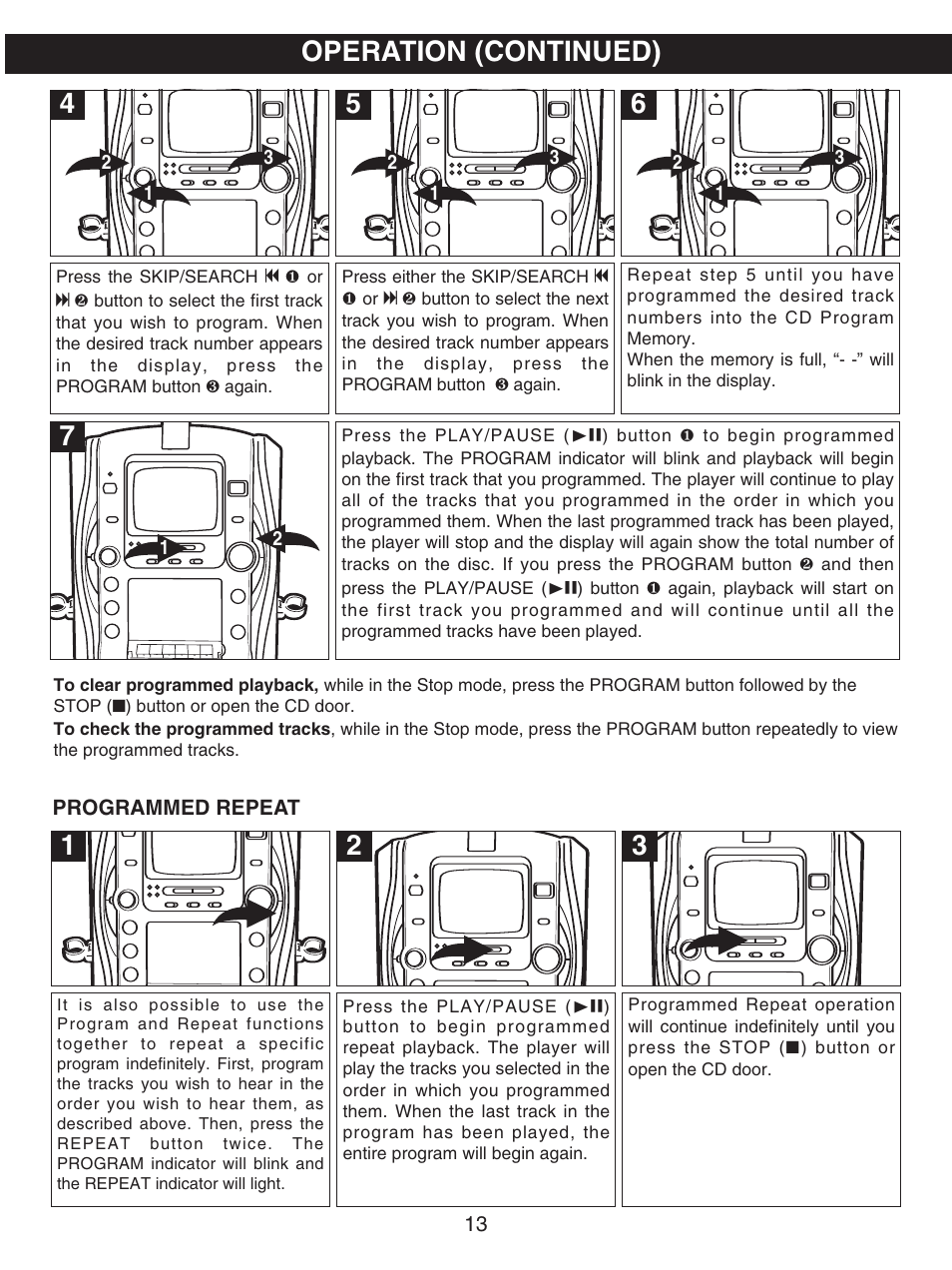 7operation (continued) | Memorex MKS8503 User Manual | Page 14 / 25