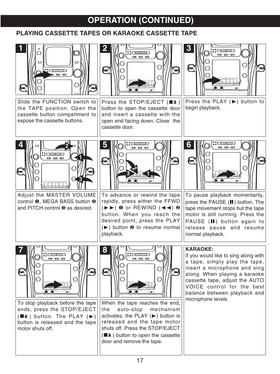 Operation (continued) | Memorex MKS8503 User Manual | Page 18 / 25
