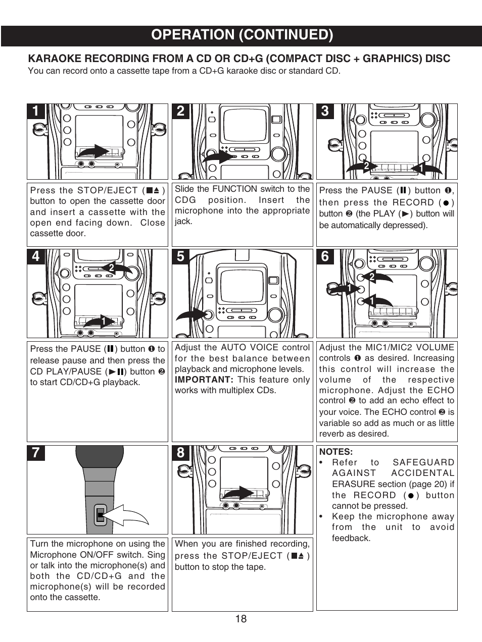 5operation (continued) | Memorex MKS8503 User Manual | Page 19 / 25